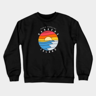 Harkers Island, NC Stained Glass Sunrise Summertime Crewneck Sweatshirt